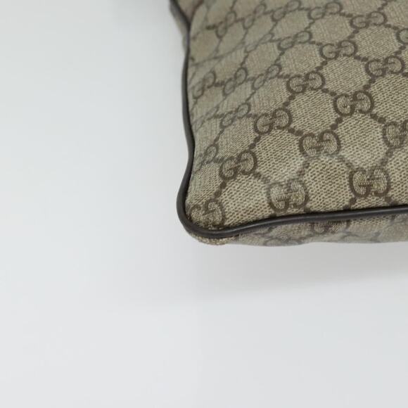 GUCCI GG Supreme Shoulder Bag Pvc Beige Silver - Picture 10 of 16